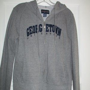 Georgetown Hoya  Unisex Zip Up Hoodie Size S Relaxed Fit